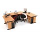 High Point Five - Meja Kantor Set Beech Workstation-5