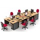 High Point One - Set Meja Kantor Beech Workstation-4