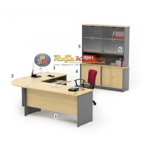 High Point Kozy Mercury - Meja Kantor Set Workstation-5
