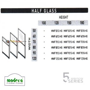 Modera 5 Workstation Series - Half Glass