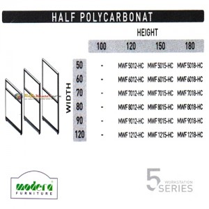 Modera 5 Workstation Series - Half Polycarbonat