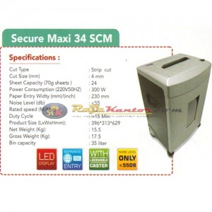 Mesin Penghancur Kertas Secure Maxi 34 SCM