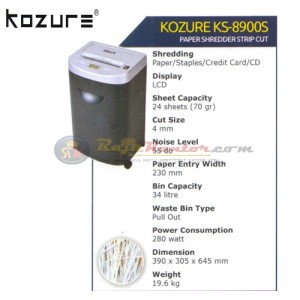 Mesin Penghancur Kertas Kozure KS - 8900S