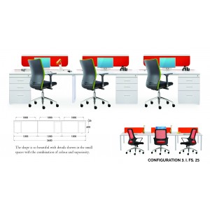 Partisi Kantor Ichiko 3 Configuration IFS 25