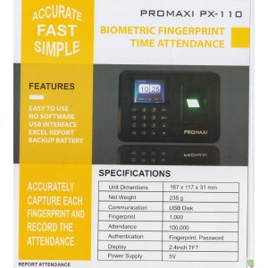 Mesin Absensi Promaxi PX-110