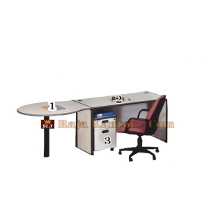 Meja Kantor Uno Classic Series Warna Grey