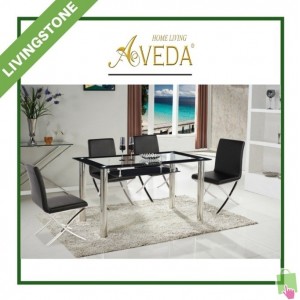 MEJA MAKAN AVEDA AXEL LIVING STONE BLACK