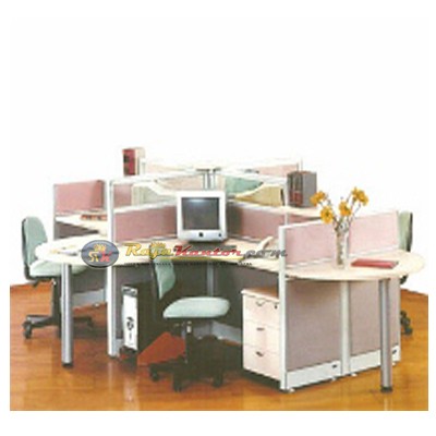 Partisi Kantor Uno Exclusive 4 Staff Configuration