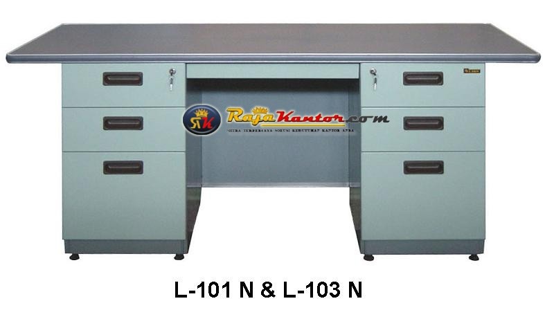 Meja Kantor Lion - Meja Kantor Besi L-101 N & L-103 N
