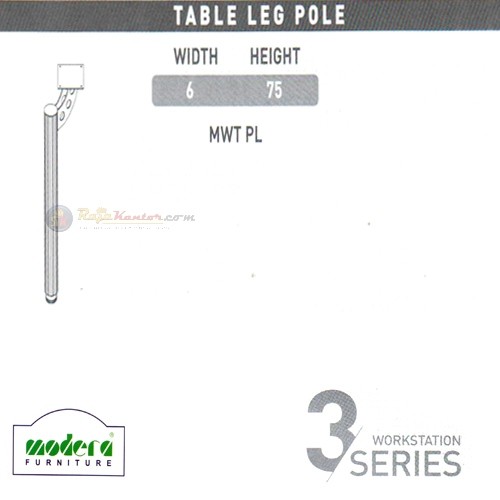 Modera 3 Workstation Series - Table Leg Pole