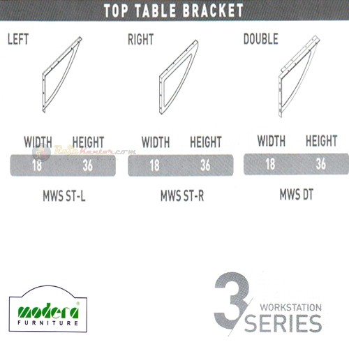 Modera 3 Workstation Series - Top Table Bracket