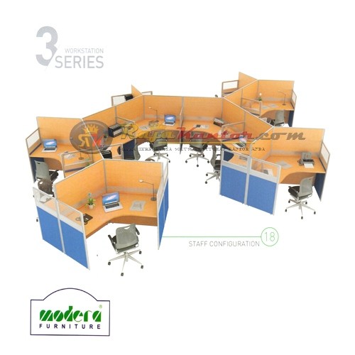 Modera 3 Workstation Series - 18 Staff Configuration