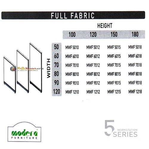 Modera 5 Workstation Series - Full Fabric