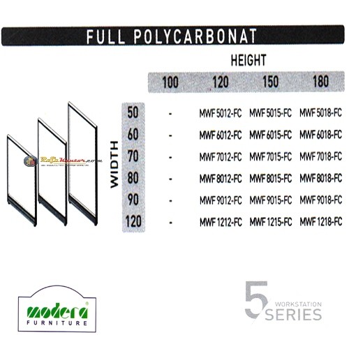 Modera 5 Workstation Series - Full Polycarbonat