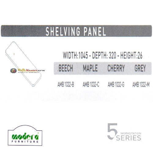 Modera 5 Workstation Series - Shelving Panel