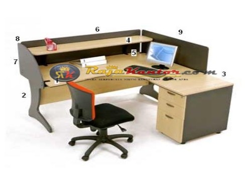 Meja Resepsionis Nine Series Oxford Workstation-2