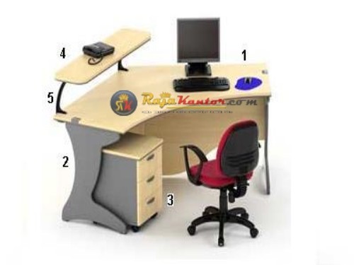 Set Meja Kantor Nine Series Oxford Workstation-2