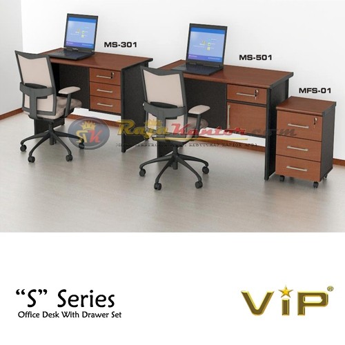 Vip S Series Office Desk With Drawer Set 2
