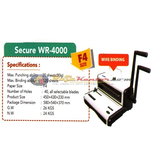 Mesin Binding Secure - Secure WR-4000