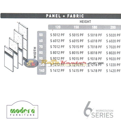 Modera 6 Workstation Series Panel + Fabric