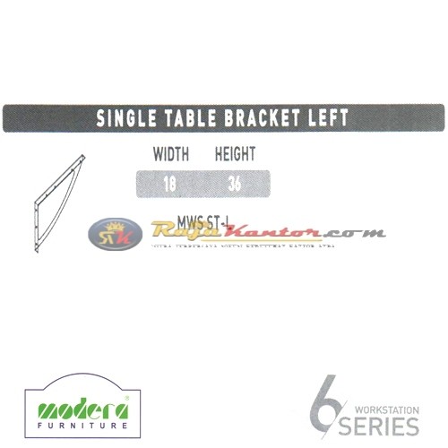 Modera 6 Workstation Series Single Table Bracket Left