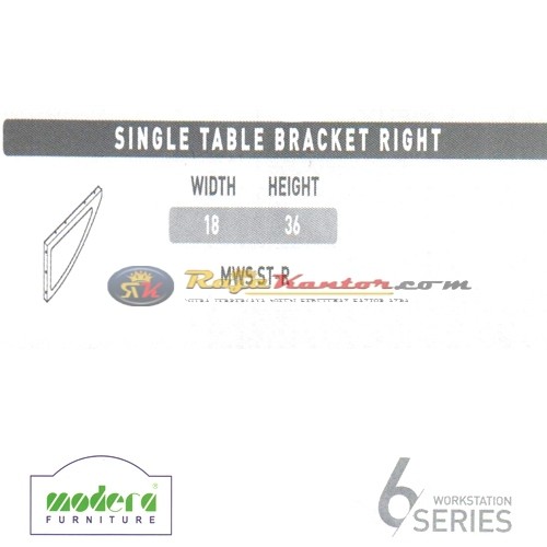 Modera 6 Workstation Series Single Table Bracket Right