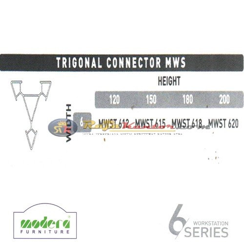 Modera 6 Workstation Series Tirgonal connector MWS