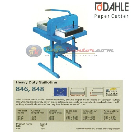 Dahle Pepper Cutter Heavy Duty Guillotine 846