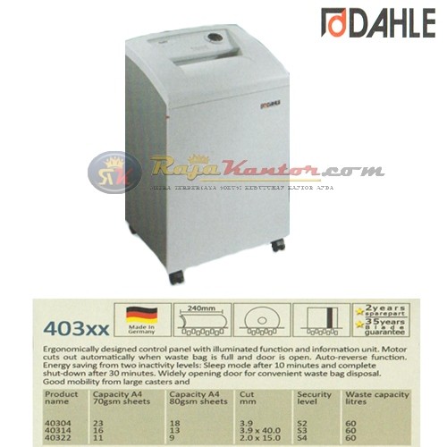 Mesin Penghancur Kertas Dahle 403 XX