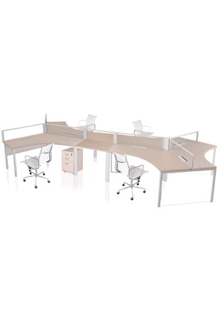 Partisi Kantor Donati 2,5cm 4 Chairs