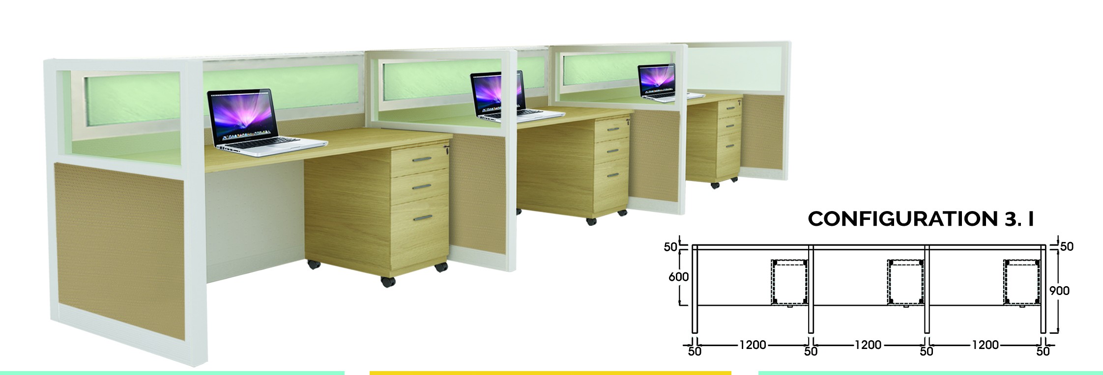 Partisi Kantor Ichiko 2 Configuration I