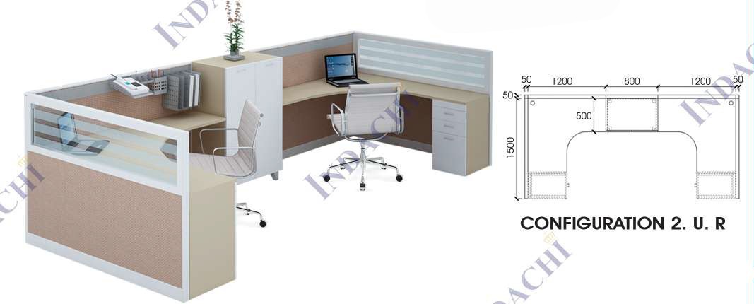 Partisi Kantor Indachi Configuration 2 UR