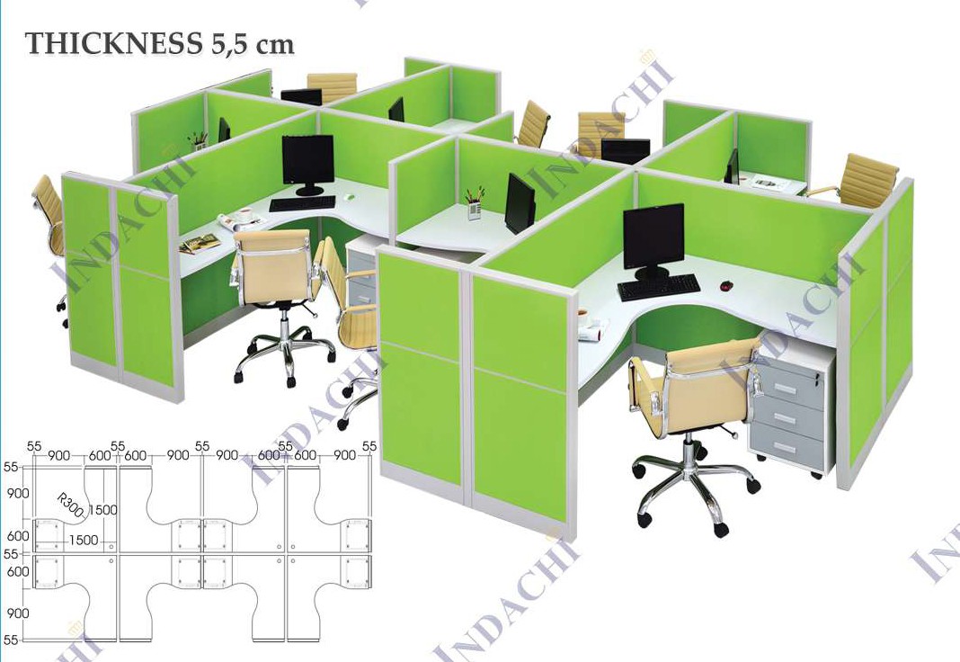 Partisi Kantor Indachi Configuration 5,5cm