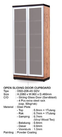 Lemari Arsip Besi Alba OSD-208-4S-GDV