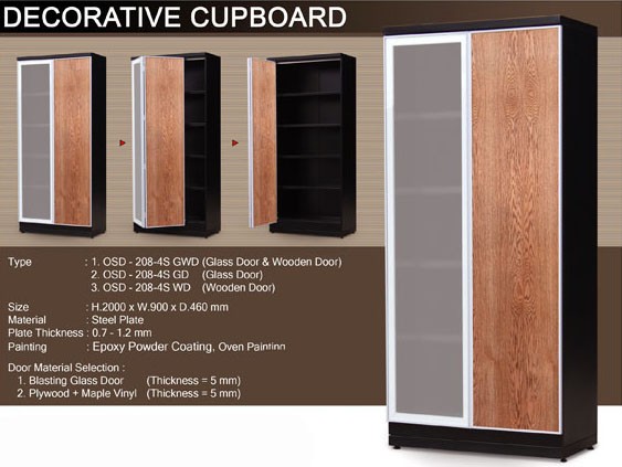 Lemari Arsip Besi Alba OSD-208-4S-GWD