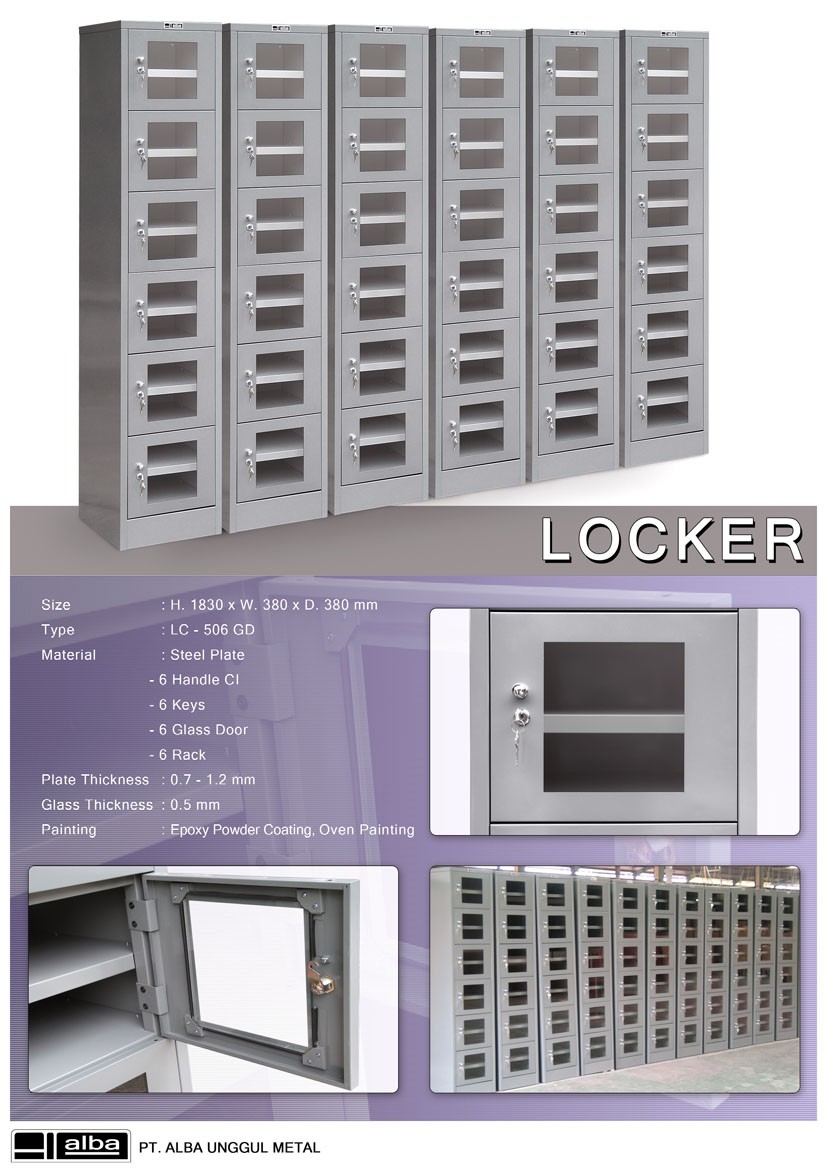 Locker Besi Alba Tanpa Kaki LC 506 GD