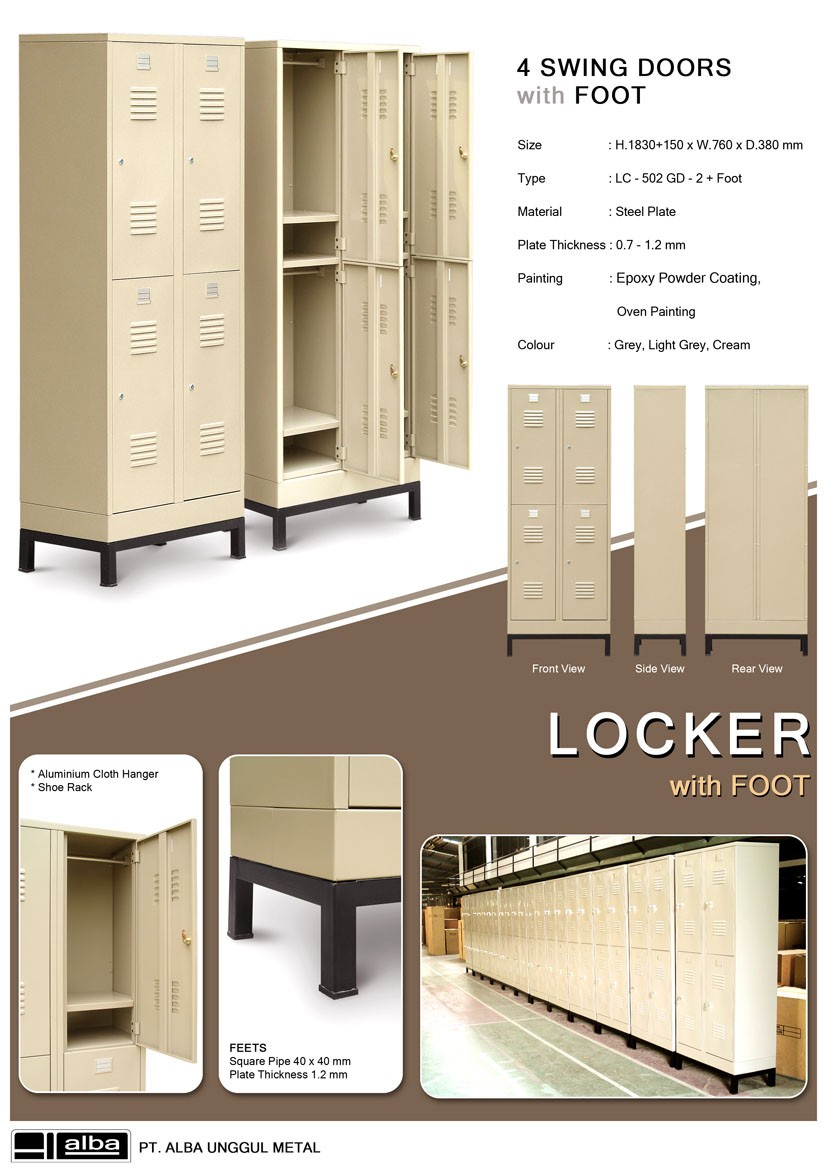 Locker Besi Alba Pakai Kaki LC 502 GD - 2