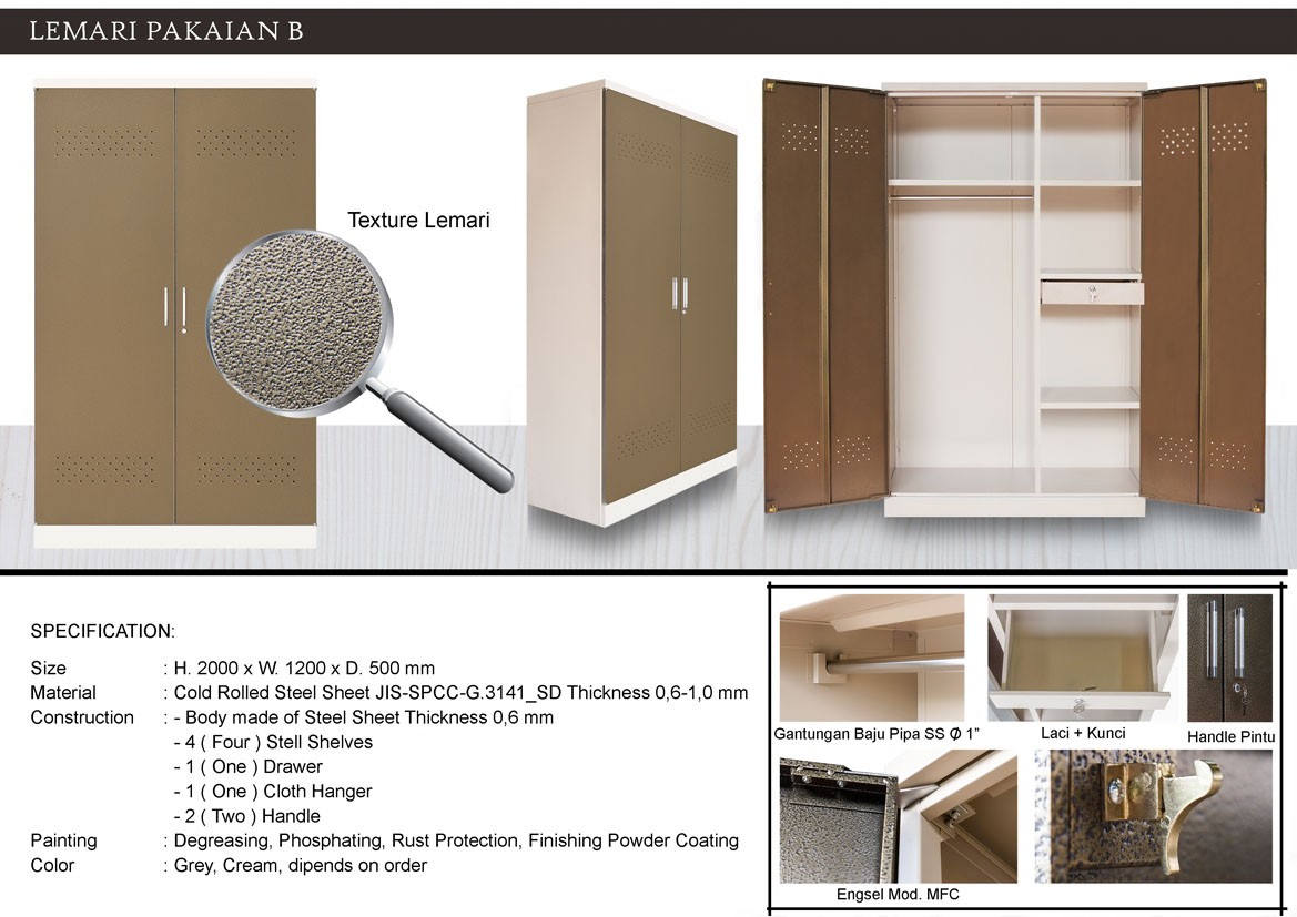 Lemari Pakaian Alba B