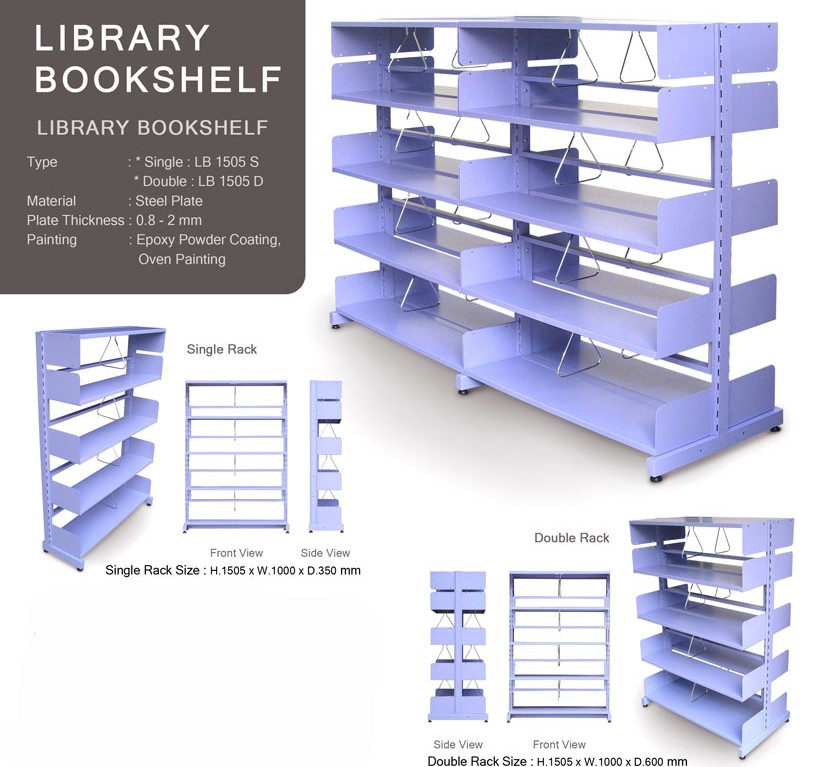 Rak Buku Besi Alba LB 1505 S