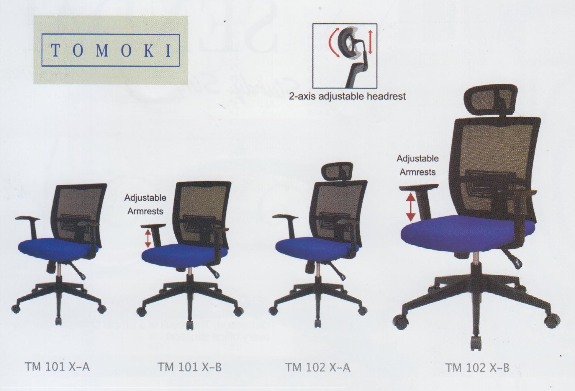 Kursi Kantor Ergotec TM 102 X-B (Adjustable Armrests)