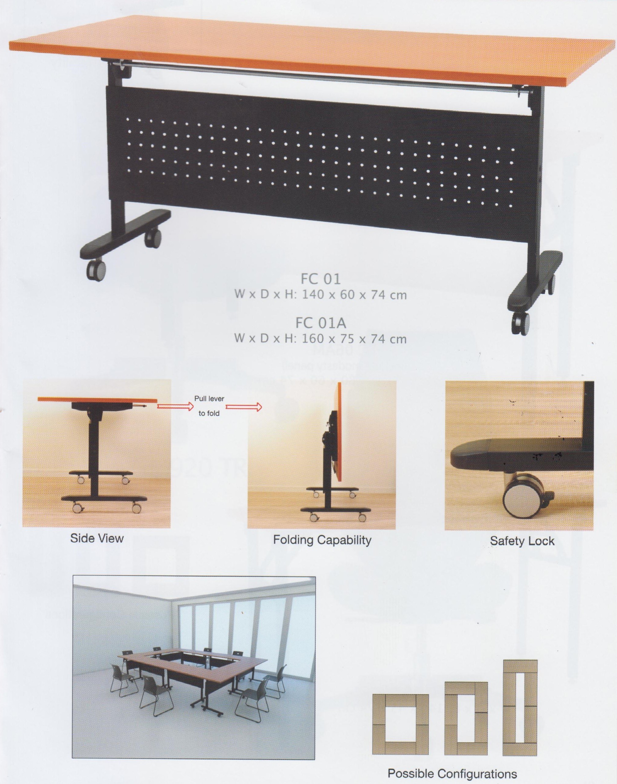 Meja Lipat Ergotec FC 01 A