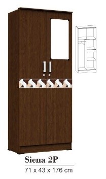 Lemari Pakaian Osiki Siena 2P