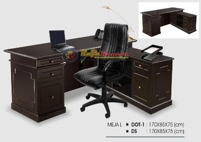 Meja Kantor Donati Meja L type DOT - 1 (Melamic Series)
