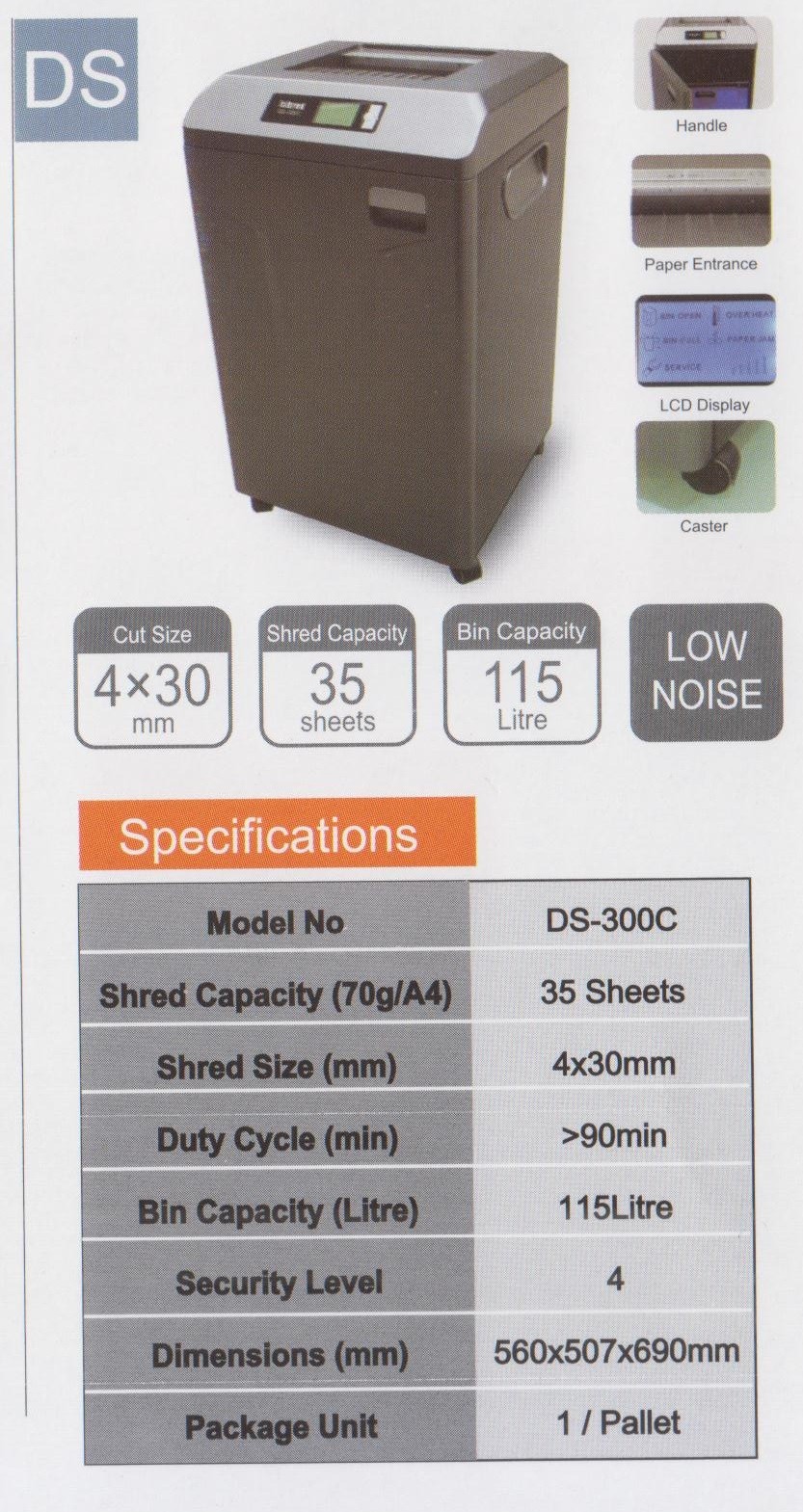 Mesin Penghancur Kertas Ishred DS-300S