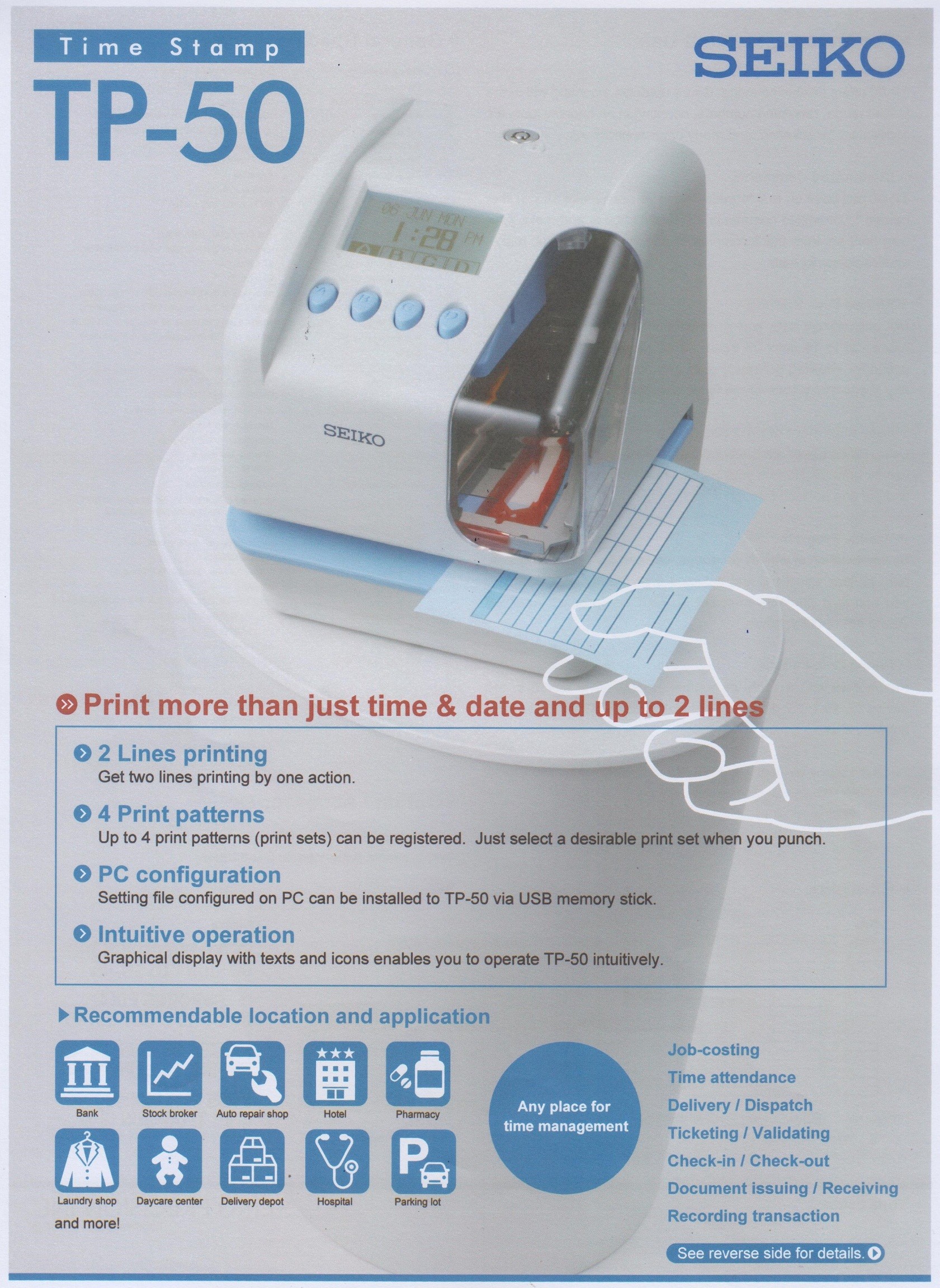 Mesin Absensi Seiko TP-50 