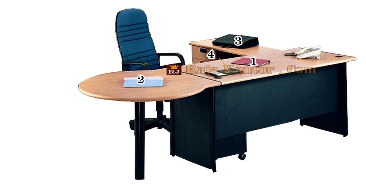 Meja Kantor Uno Classic Series Warna Beech