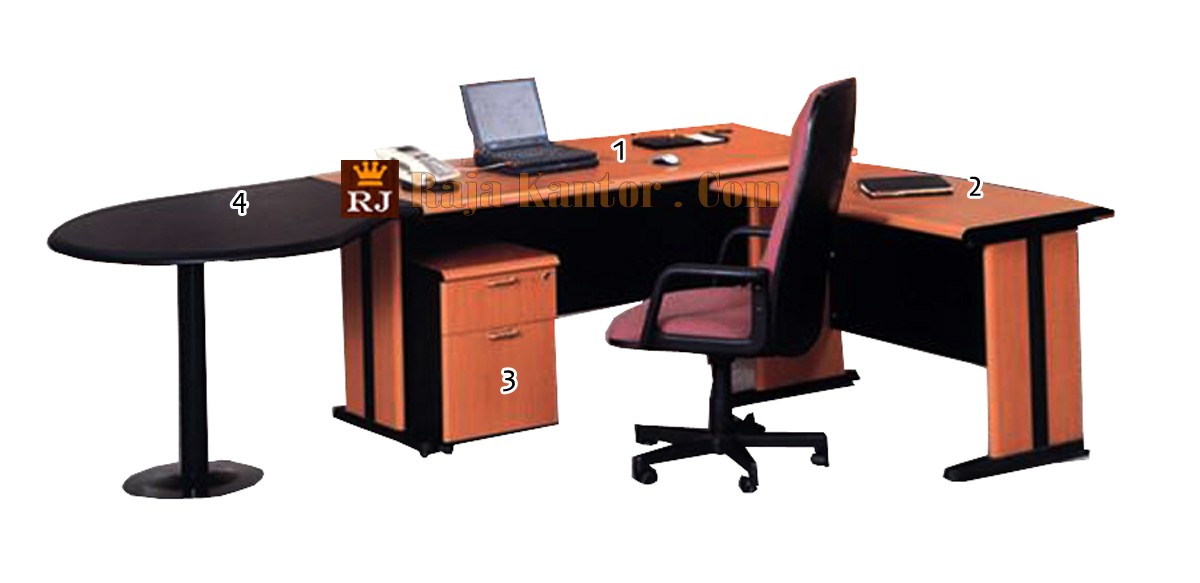 Meja Kantor Gold Series Warna Cherry