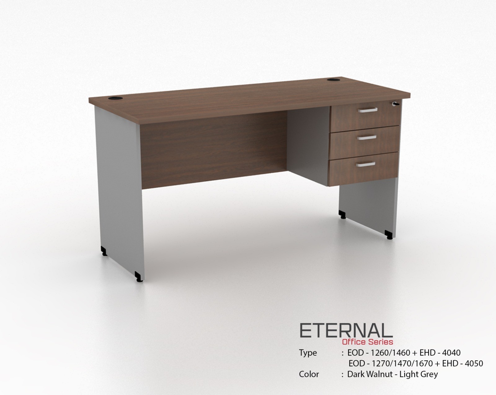 Meja Kantor Jakarta WINITY Eternal EOD EHD Drak Walmut