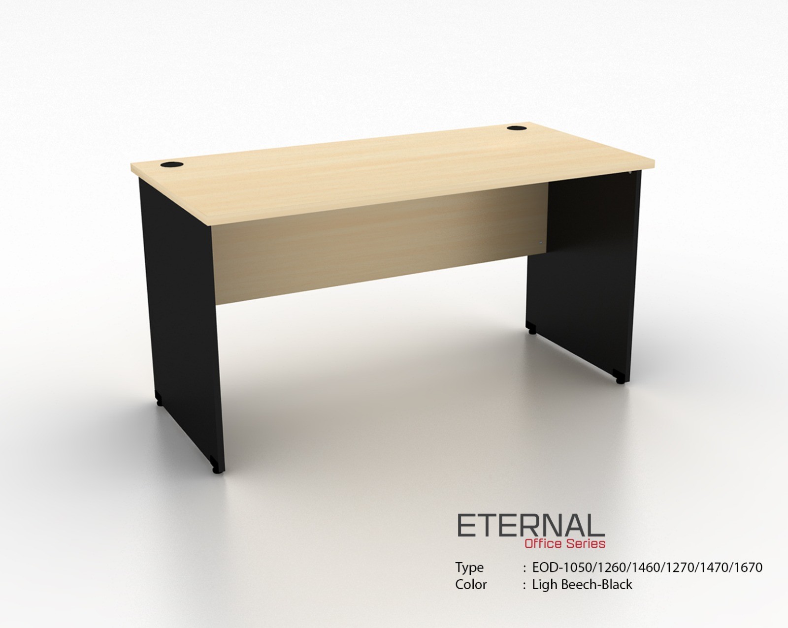 Meja Kantor Jakarta WINITY Eternal EOD Ligh Beech Black